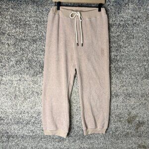 The Great Pants Womens Small Pink Ribbed Velour Jogger Sweatpants USA Made